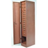 INDUSTRIAL 20TH CENTURY UPRIGHT LOCKER WITH INDEX DRAWERS