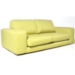 CONTEMPORARY ITALIAN GREEN THREE SEAT SOFA SETTEE