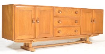 ERCOL WINDSOR RARE LARGE BEECH & ELM SIDEBOARD BY L. ERCOLANI