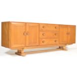 ERCOL WINDSOR RARE LARGE BEECH & ELM SIDEBOARD BY L. ERCOLANI