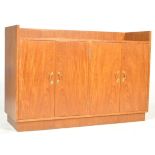 20TH CENTURY RETRO TEAK WOOD SIDEBOARD RECORD HI-FI CABINET