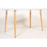 CONTEMPORARY LAMINATED AND ASH WOOD DINING TABLE