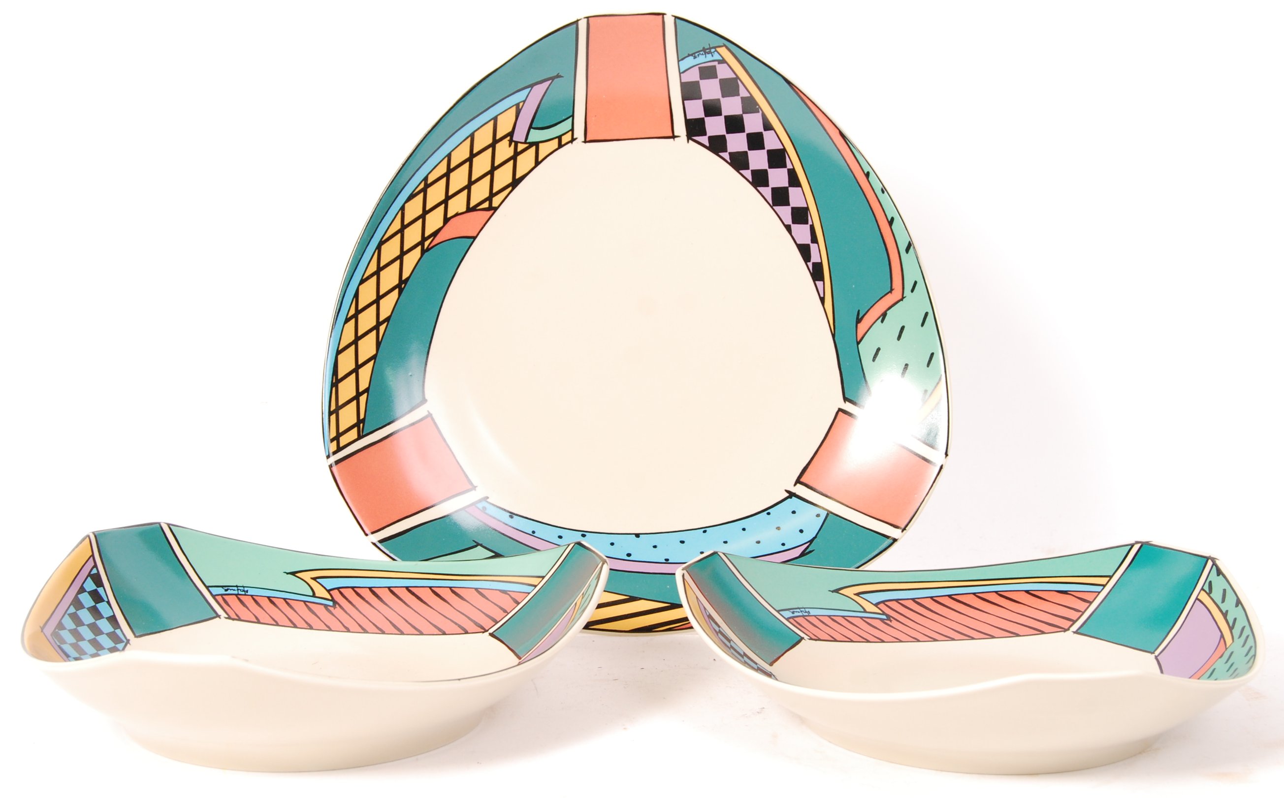 ROSETHAL FLASH PATTERN STUDIO POTTERY TABLEWARE BY D. HARPER