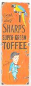 SHARP'S SUPER-KREEM TOFFEE HAND PAINTED ENAMEL STYLE SIGN