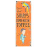 SHARP'S SUPER-KREEM TOFFEE HAND PAINTED ENAMEL STYLE SIGN