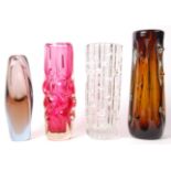 MID 20TH CENTURY 1960'S CZECH STUDIO ART GLASS VASES