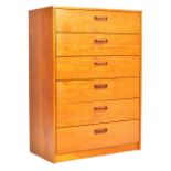 RETRO VINTAGE TEAK WOOD TALLBOY CHEST OF DRAWERS