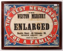 THE WESTON MERCURY NEWSPAPER DOUBLE SPREAD ADVERTISEMENT