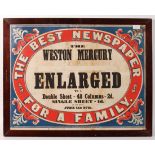 THE WESTON MERCURY NEWSPAPER DOUBLE SPREAD ADVERTISEMENT