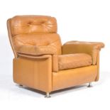 SKIPPER MOBLER DANISH TAN LEATHER ARMCHAIR BY SVEN SKIPPER