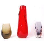 GEOFFREY BAXTER TRIO OF STUDIO GLASS BY WHITEFRIARS
