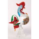 ITALIAN VENETIAN ' END OF DAY ' STUDIO GLASS COCKEREL BY MURANO