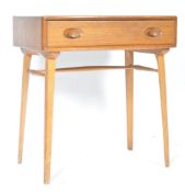 ERCOL WINDSOR MODEL 479 BEECH AND ELM WOOD DESK BY LUCIAN ERCOLANI