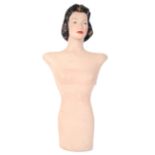 ORIGINAL 1950'S WINDOW SHOP DISPLAY PAPERMACHE DRESS MANNEQUIN