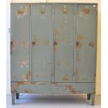 VINTAGE INDUSTRIAL FOUR DOOR LOCKER