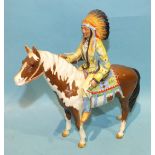 A Beswick model, Mounted Indian, 22cm high.