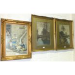 A collection of various paintings, prints and engravings.