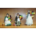 Two Royal Doulton figurines, The Old Balloon Seller, HN1315, 19cm, The Balloon Man, HN1954, 18cm and