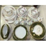 Thirty-four pieces of Royal Albert Moss Rose tea ware, a fifteen-piece Royal Standard floral