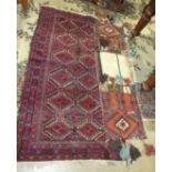 An Eastern rug, 181 x 98cm and a saddle bag rug, (2).