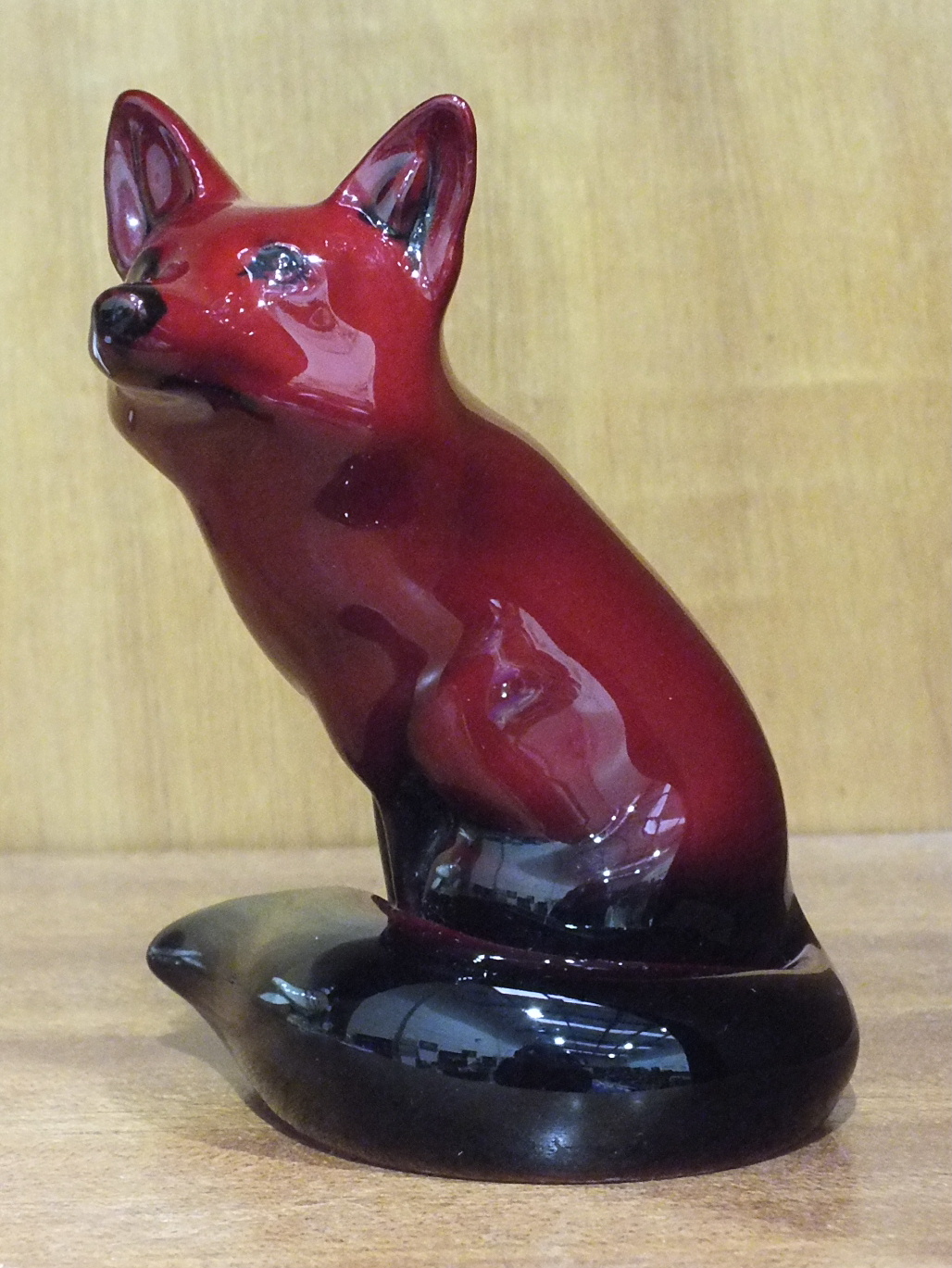 A Royal Doulton flambé-glazed model of a Fox, 11cm high. - Image 2 of 2