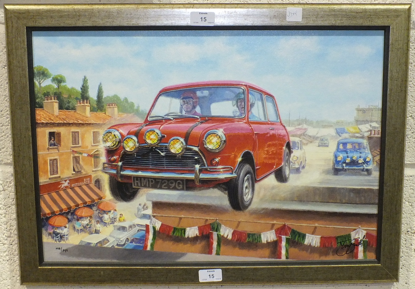 After Tony Smith, (20th century contemporary), 'The Italian Job - Going For Gold', a giclée coloured