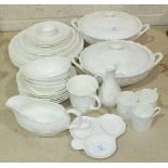 Thirty-one pieces of Wedgwood 'Countryware' leaf-embossed tea and dinnerware.