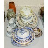 A collection of various tea and dinner ware and miscellaneous items.