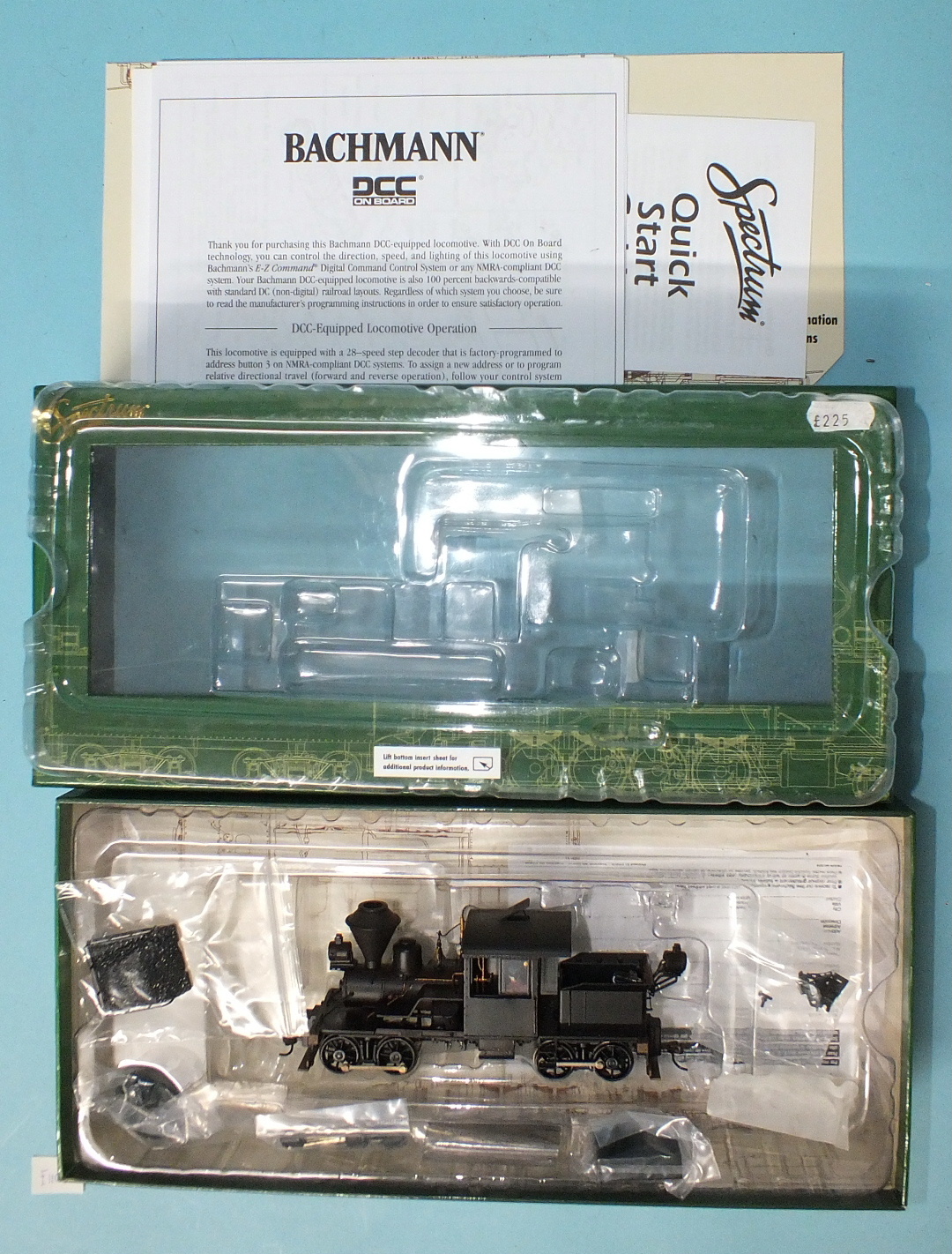 Bachmann Spectrum OO/HO gauge, no.28802 'On 30' 14-ton two-truck Stearns Heisler, unlettered