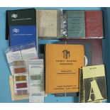 An A B Almex Service handbook and various transport ephemera.