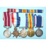 A WWI group of five medals to 277444 George Parker Sto, RN, comprising 1914-15 Star, British War