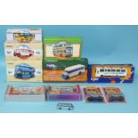 Corgi buses, no.s 91917, 91854, 97101, 97209, 97212 and other Corgi and Matchbox buses, 10 boxed,