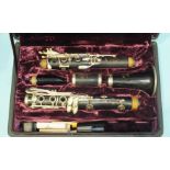 A Buffet Crampon & Cie clarinet, serial number 402411, cased.
