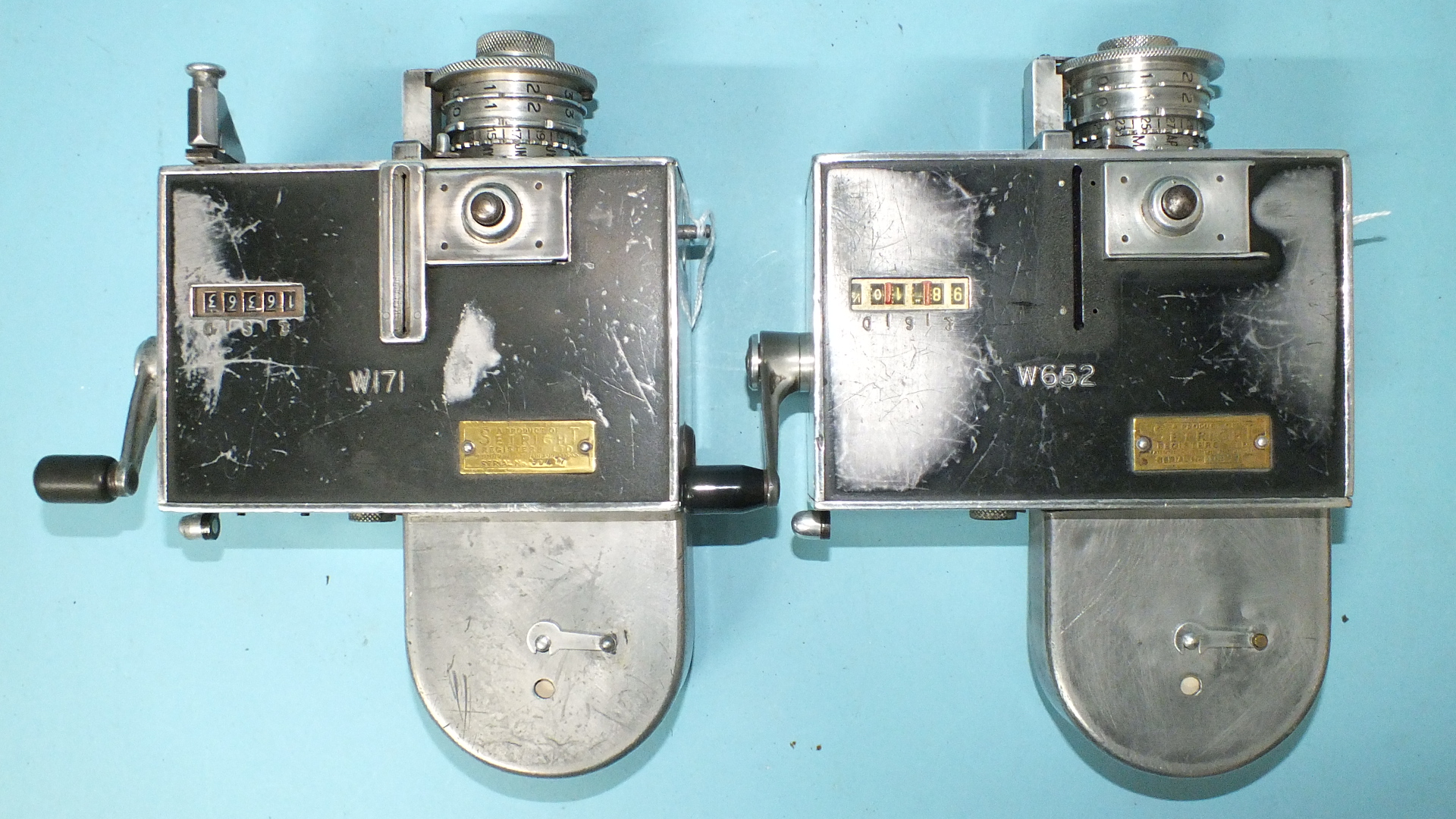 Two Setright ticket machines,1956: Western Welsh Omnibus Co Ltd, no.s W171 and W652, (2).