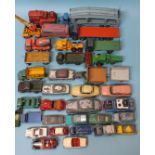 A quantity of mainly Dinky and Lesney diecasts, all play-worn, no boxes, including Foden no.503