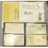 A John Pinches set of four 'Great Britons' medallic First Day Covers, comprising 'Robert The Bruce',