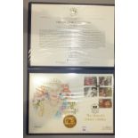 A Westminster Limited Edition 'The Queen's Golden Jubilee Hand-Painted Gold Coin First Day Cover',