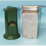 An Alfred Williamson Willebrew ticket machine and a cast iron cylindrical ticket machine, (2).