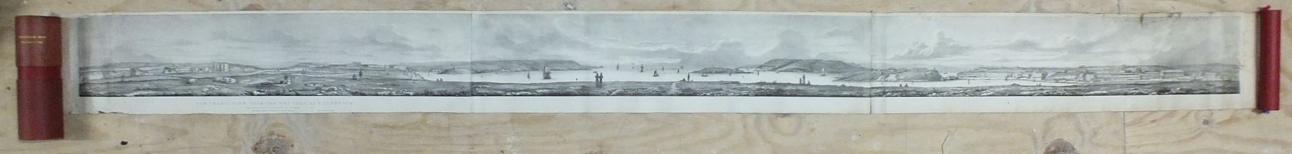 Panoramic View from the Western Hoe, Plymouth, Drawn from Nature & on Stone by H Worsley 1826,