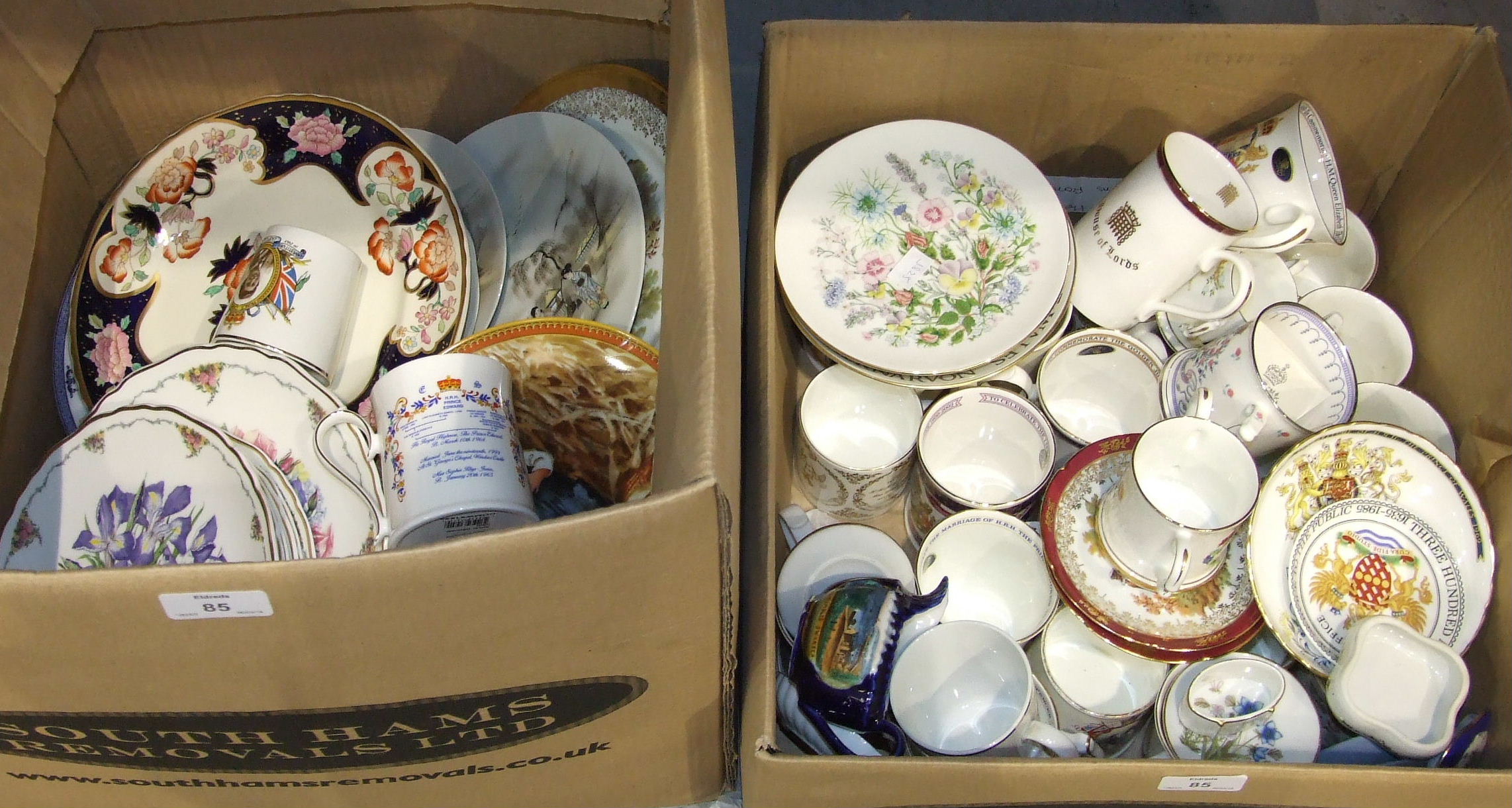 A collection of modern commemorative ware, collectors' plates and other ceramics.