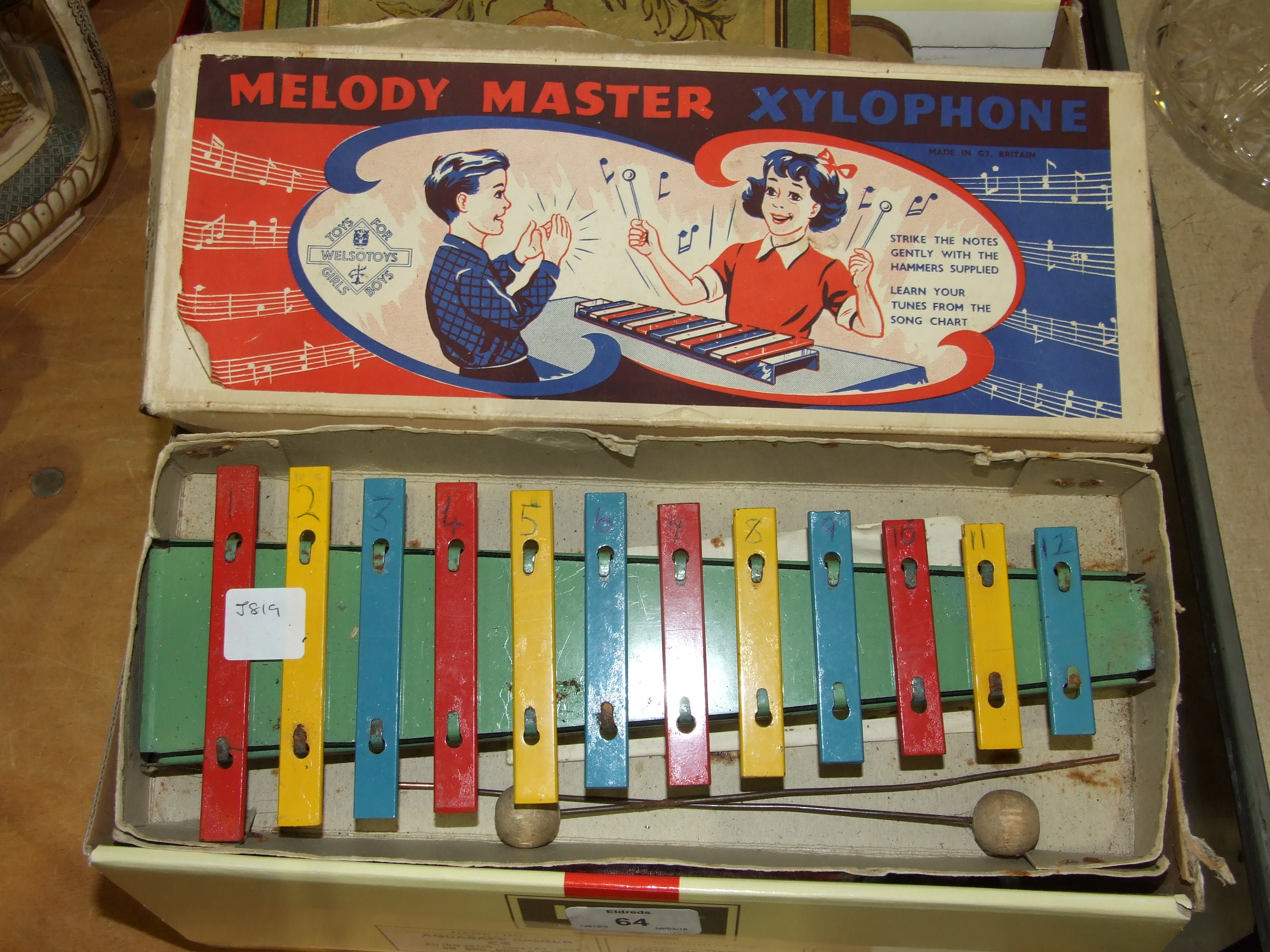 A Welso Toys Melody Master Xylophone in original box, a child's Edwardian "pop-up" picture book, - Image 2 of 2