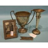 A silver two-handled presentation cup, engraved Presented by Miss Mildmay for the Best Collection of