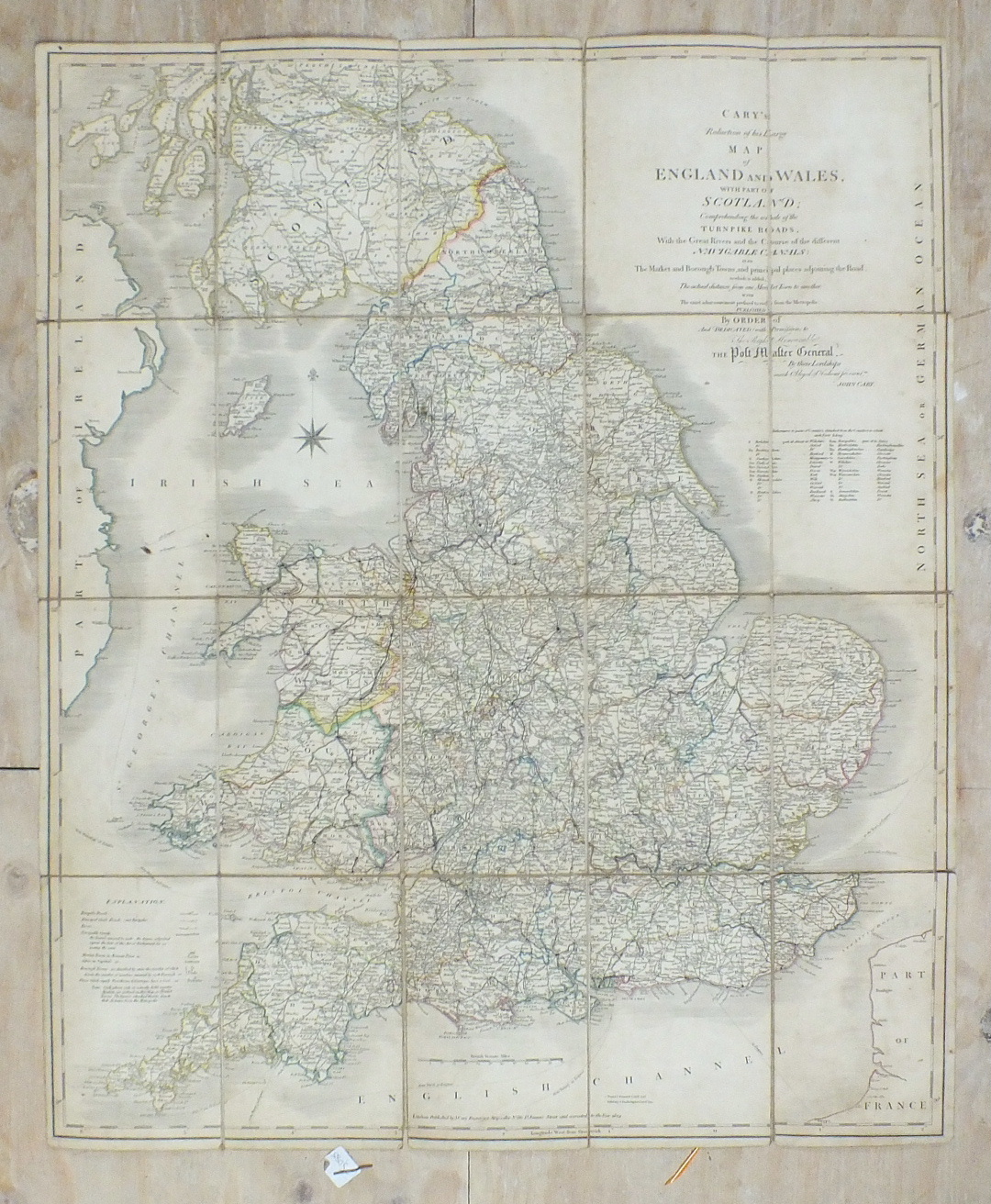 Cary (John), Cary's Reduction of his Large Map of England and Wales with Part of Scotland.....