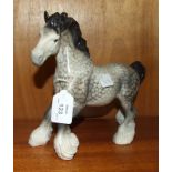 A Beswick model, Cantering Shire, rocking horse grey gloss, 20.5cm.