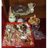 A Mintons Lustre ware two-handled shallow bowl decorated with fruit, a collection of Wade