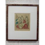 •Elyse Ashe Lord RI (1900-1971), 'Oriental Musicians', hand-coloured etching, signed in pencil on