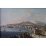 19th century Neapolitan School EXTENSIVE VIEW OF NAPLES Unsigned oil on canvas, 30.5 x 47cm, (