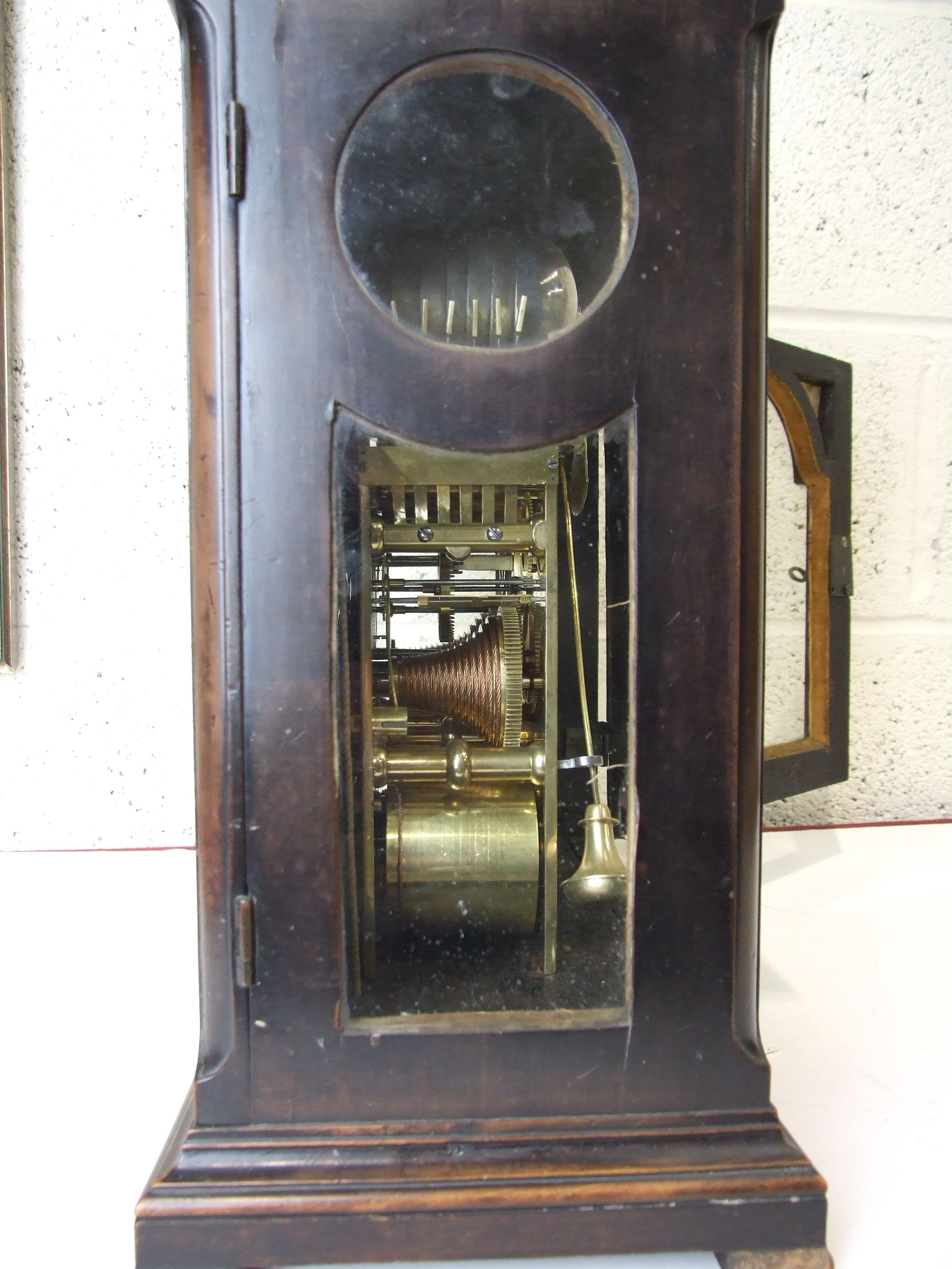 William Ward, London, a late-18th century mahogany bracket clock, the caddy-top case with brass - Image 4 of 11