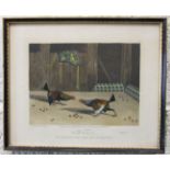 After N Fielding, a set of six cock fighting prints, pub. R A Ackermann 1853, 22 x 27cm, (6).