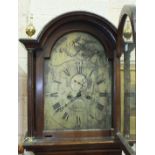 Jas N Dunsford, Plymouth Dock, an early-19th century 8-day long case clock, the arched silvered dial